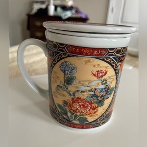 Tea Mug 3 Piece, with infuser, Asian inspired